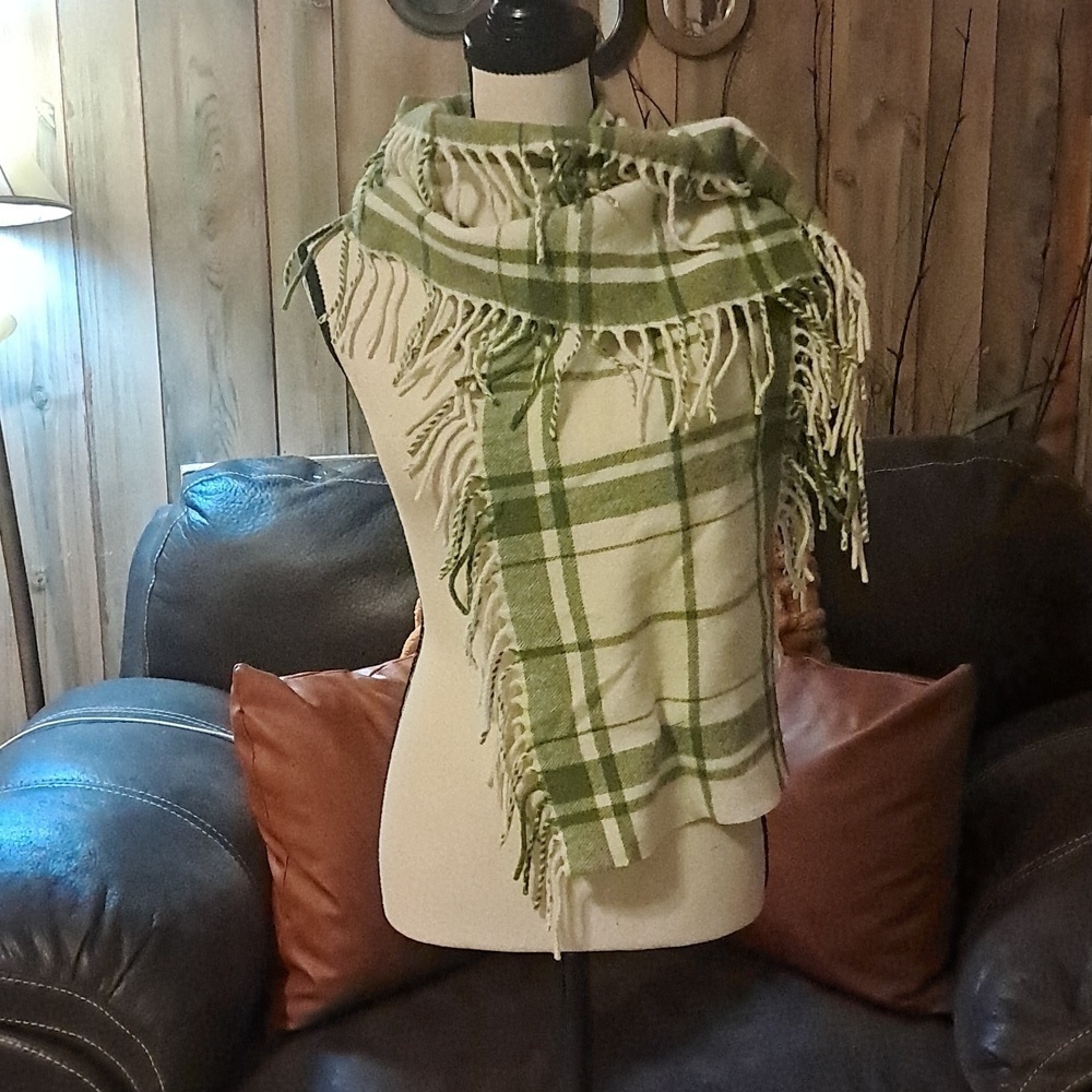 Banana Republic Wool Angora Rabbit Haiir Scarf with Fringe